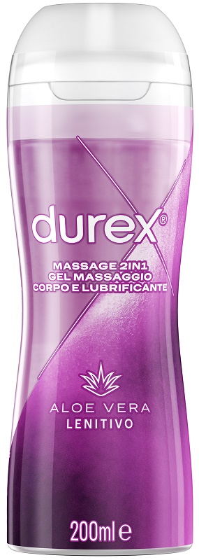 DUREX MASSAGE 2 IN 1 GEL MASSAGGIO CORPO E LUBRIFICANTE ALOE VERA 200 ML - fitfarma.it