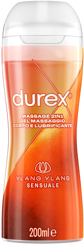 DUREX MASSAGE 2 IN 1 GEL MASSAGGIO CORPO E LUBRIFICANTE YLANG YLANG 200 ML - fitfarma.it