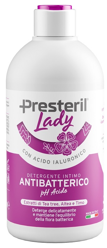 LADY PRESTERIL DETERGENTE INTIMO ANTIBATTERICO/PH ACIDO 500  ML - fitfarma.it